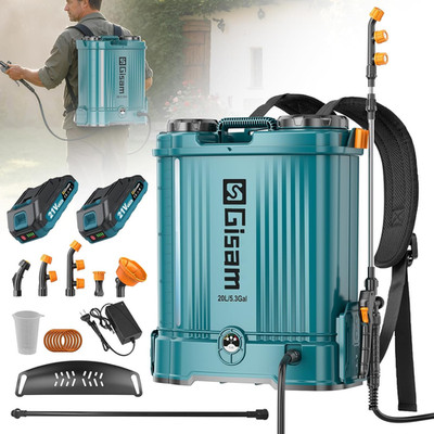 5.3Gal Battery Powered Backpack Sprayer, 120PSI Adjustable Pressure Electric Spr