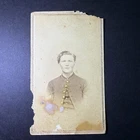 Civil War CDV Thomas Weir 4th Michigan Infantry Revenue Stamp Photo Adrian MI