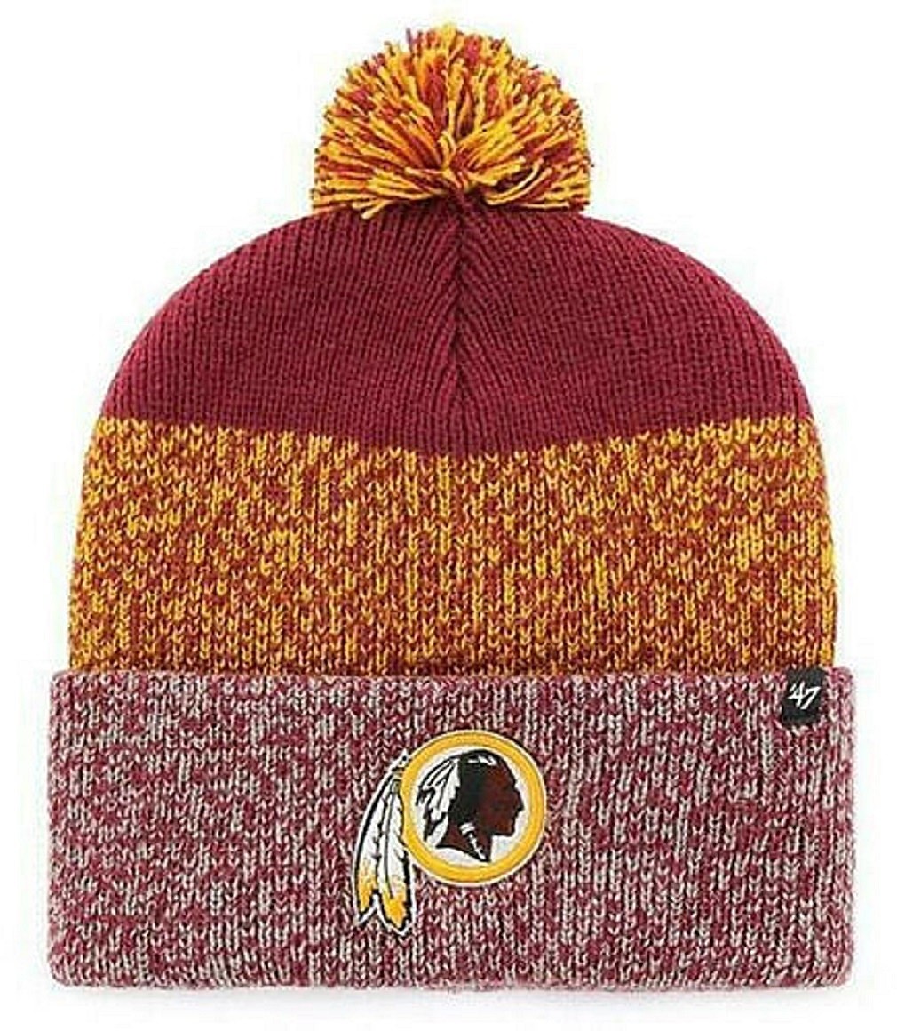 Washington Redskins NFL '47 Static Cuff Knit Pom Hat Cap Adult