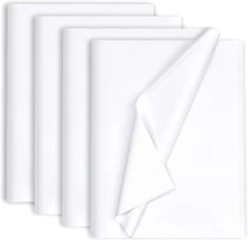 130 Sheets 20"X14" White Tissue Paper for Gift Bags, Gift Wrapping Tissue Paper
