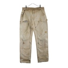 CARHARTT DOUBLE KNEE PANT Work Painter Pants Brown Used 9b4c4650ac8d458363a73ace