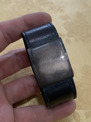 Barse leather sterling silver .925 Designer Signed bracelet snap close