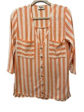 Show Me Your Mumu Dahli Linen Striped Button-Up Sz XS Top Boho Beach Cover Up