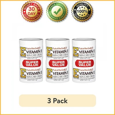 Fruit of the Earth Vitamin E Skin Care Cream Super Value, 4 Oz., 2 Box (3 Pack)