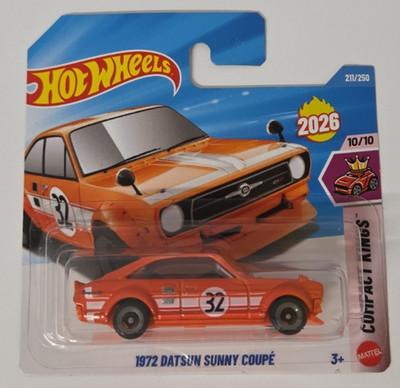 Hot Wheels 1972 DATSUN Sunny Coupé 211/250-2026 JJH66 Hot Wheels Compact Kings