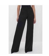 Good American Womens Palazzo Wide Leg Twill High Rise Pants Black Sz 6/28