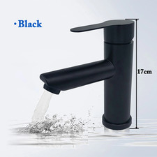 Basin Sink Bathroom Faucet Deck Mounted Hot Cold Water Basin Mixer Taps Matte Bl