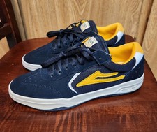 Lakai Atlantic Manch Navy/Gold Skate Shoes Suede Mens Sz 8