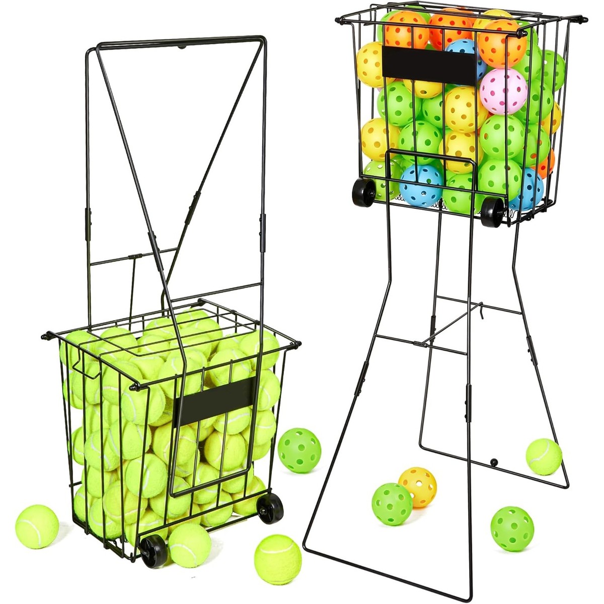 Tennis Ball Hopper Portable Tennis Cart 72 Balls