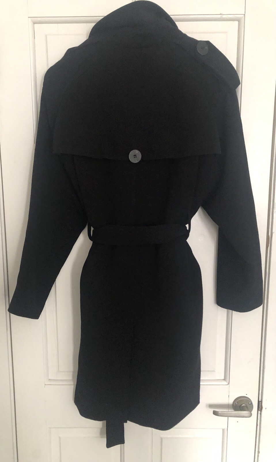 Mango Women's Coat Overcoat Black Size UK S thumbnail 2