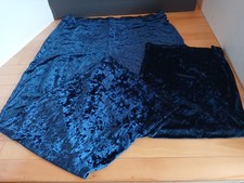Pyramid Collection Blue Crushed Velvet Pants Women's 2X Elastic Waist Wide Leg