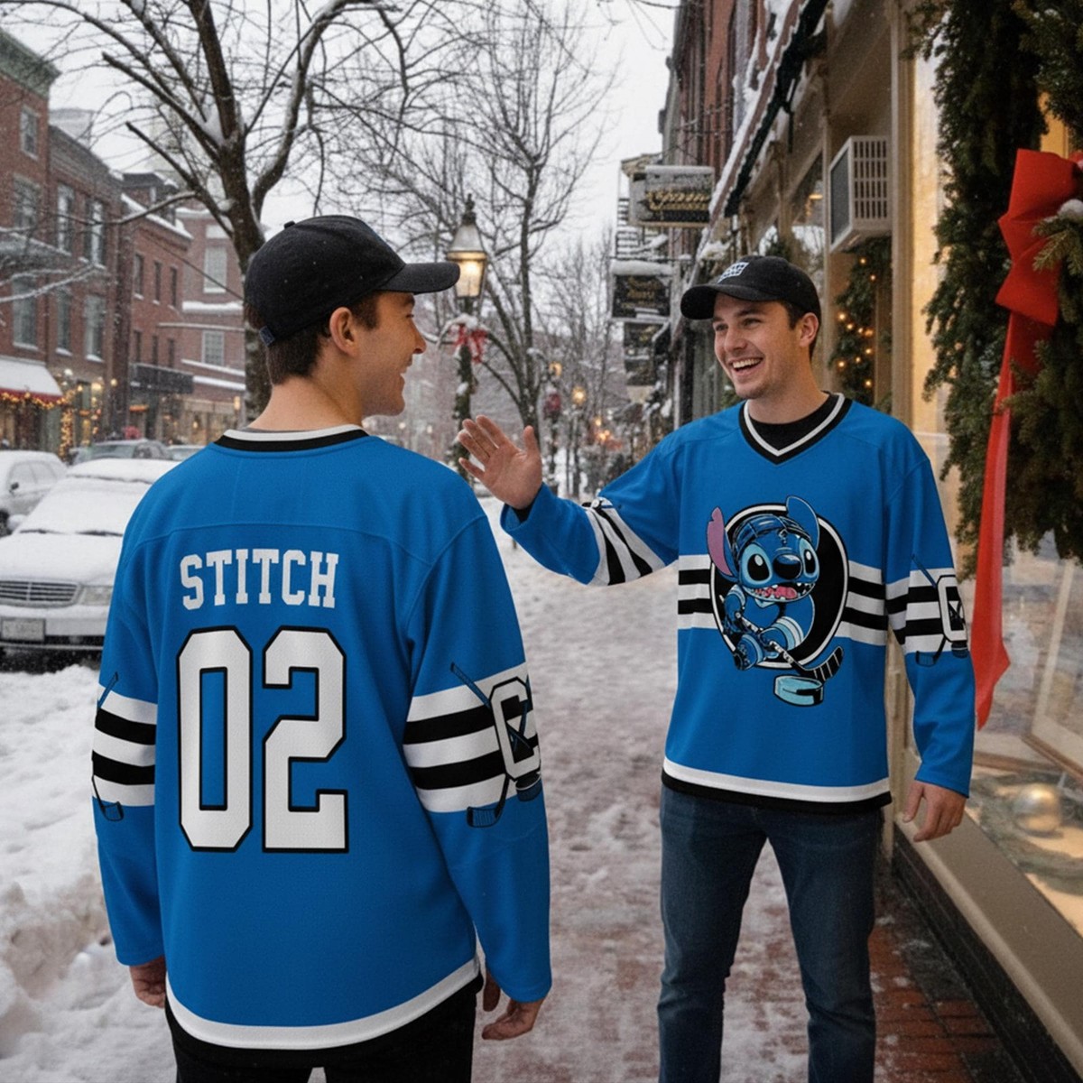 Personalized Stitch Playing Ice Hockey Lilo And Stitch Sport Team
