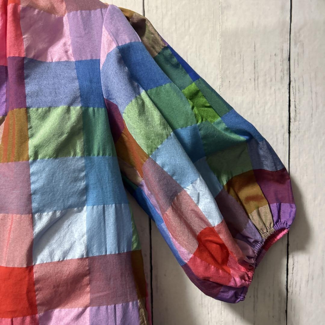 kate spade Madras Check Blouse XS Multicolor thumbnail 20