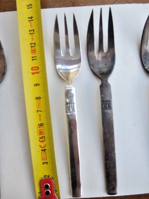 Posate - Forchette - Forchettine Per  dessert vintage +/- argento - Immagine 3 di 4