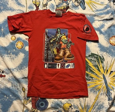 Rare Vintage JNCO Flamehead Frankenflame T Shirt 2000 Skater Sk8 M VTG Y2K
