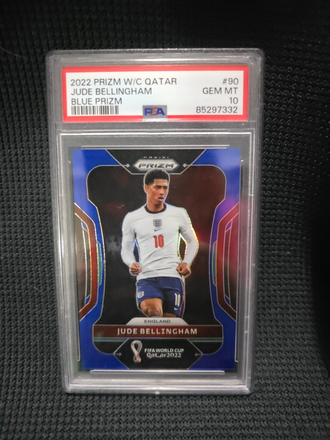 PSA10 2022 Panini Prizm Jude Bellingham World Cup Qatar Blue Prizm #90 219/299