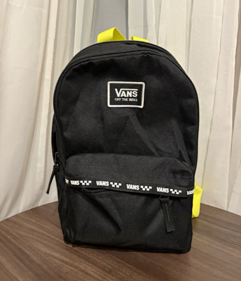 VANS Off The Wall Logo Black/Neon Yellow Medium Backpack
