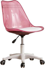 Sedia Da Scrivania Con 5 Ruote Girevoli, Schienale Trasparente in Polipropilene,