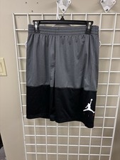 NWT Nike Air Jordan YOUTH Size XL 13-15 Athletic Shorts Black And Gray. Poly