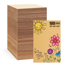 100 Pack Corrugated Cardboard Sheets 6x9 Inch, 1/8 Thickened, Flat Cardboard ...