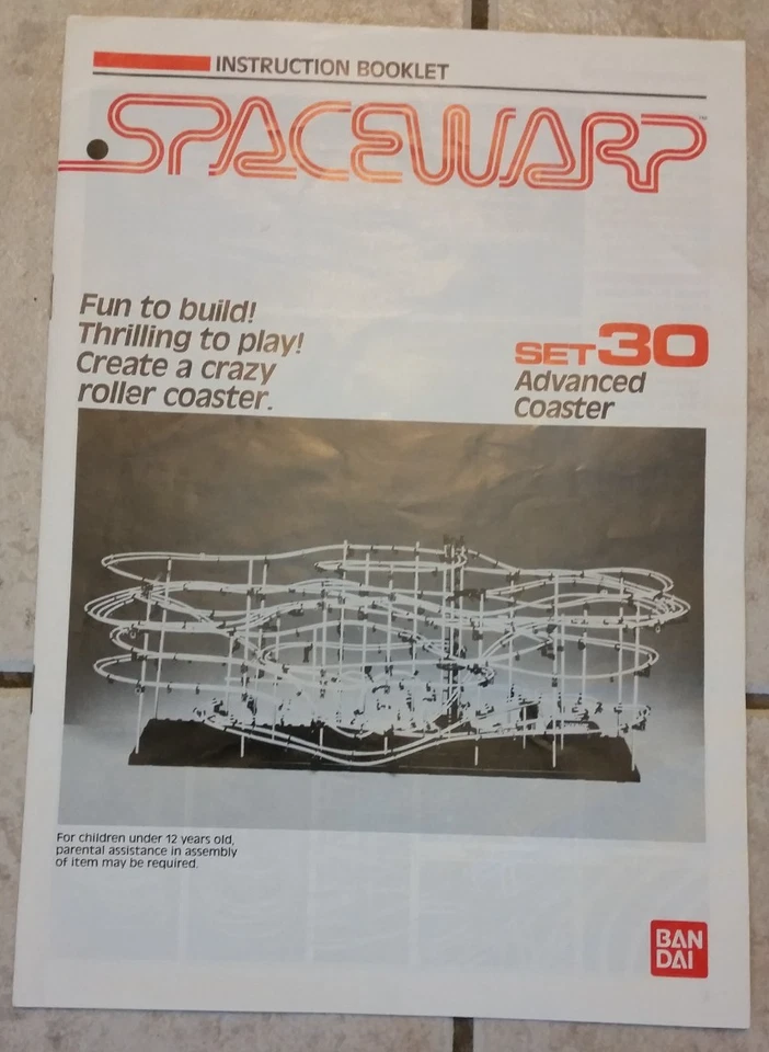 Vintage Bandai "Spacewarp" Set 30 marble roller coaster set. Pre-owned. - Image 4 of 4