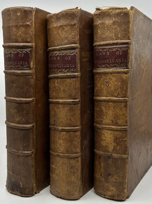 Laws of Pennsylvania 1790 1797 Dallas Include Abolition Of Slavery 3 Vol Set