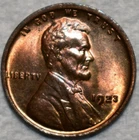 Brilliant Uncirculated 1923-P Lincoln Cent, Blazing, Red-Brown specimen.
