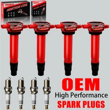 4X OEM High Performance Ignition Coil & Spark Plug For Dodge Jeep Chrysler UF557