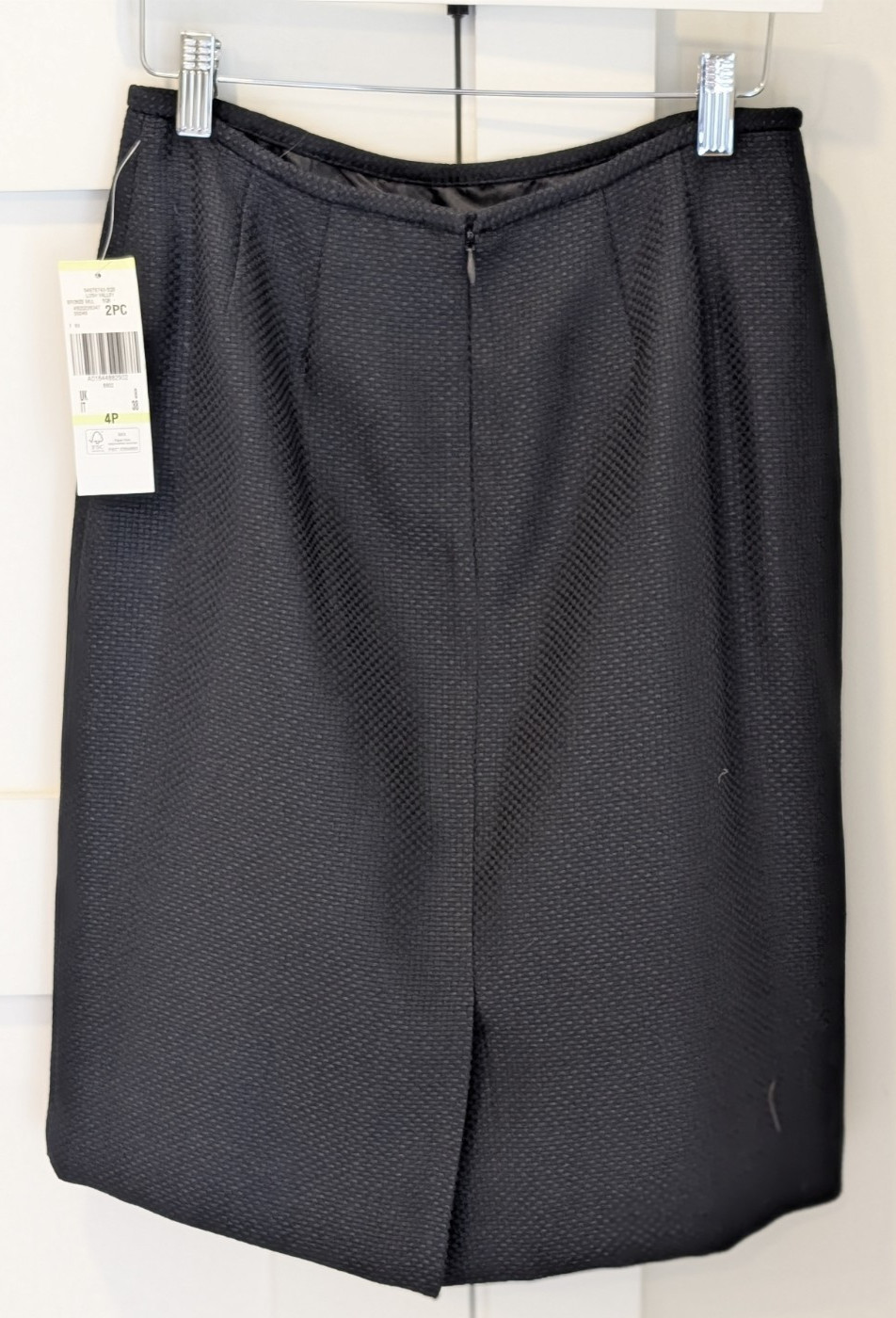 LE SUIT Womens BLACK BRONZE 2PC ANIMAL PRINT SKIRT SUIT SZ 4P Lined NWT