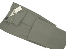 NEW 695 Giorgio Armani Black Label Pants US 39 40 e 58 Green Wide Leg Cotton