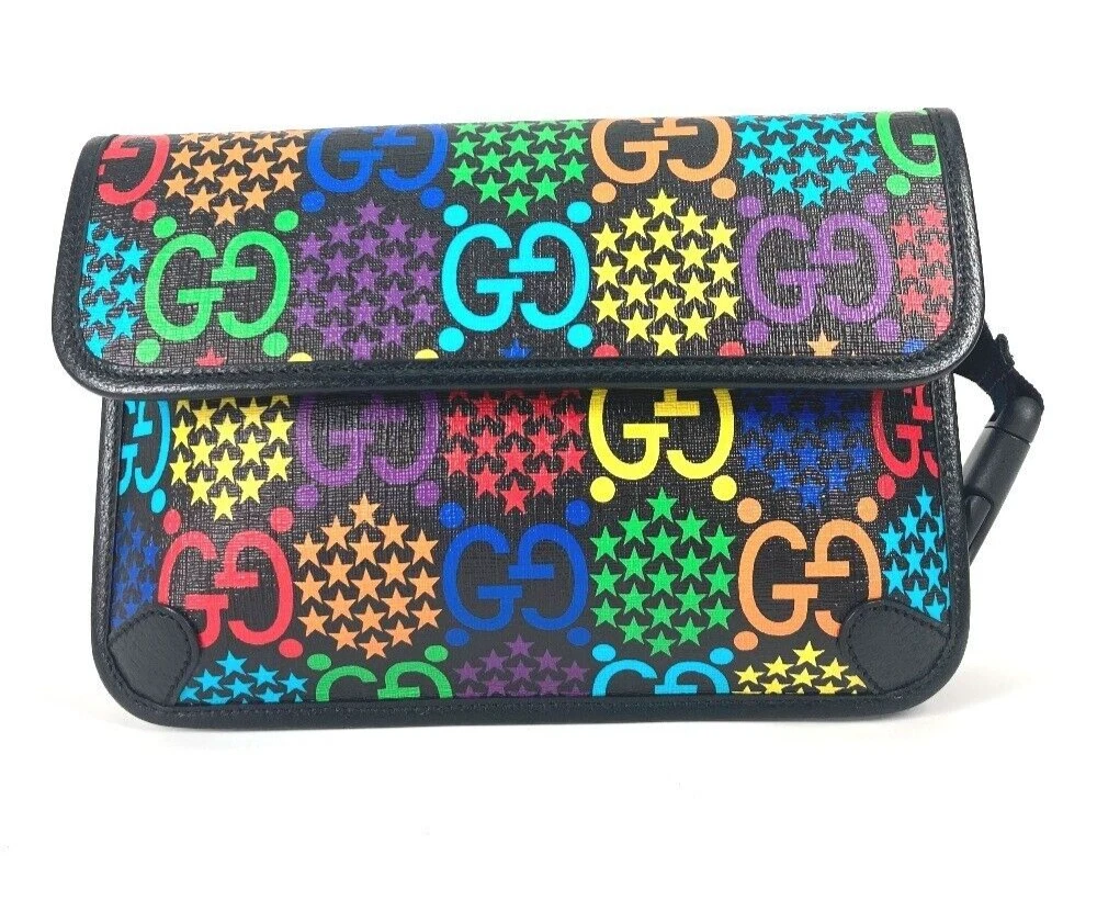 Gucci 598113 GG Supreme Psychédélique Ceinture Sac Bandoulière Cuir PVC Multicolore