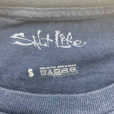 にー Salt Life Shut Up N Reel T Shirt Men's Small Blue Fishing | eBay