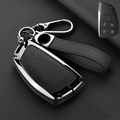 Zinc Alloy Leather Car Key Case Cover For GMC Denali For Buick Envision Avenir - Picture 4 of 21