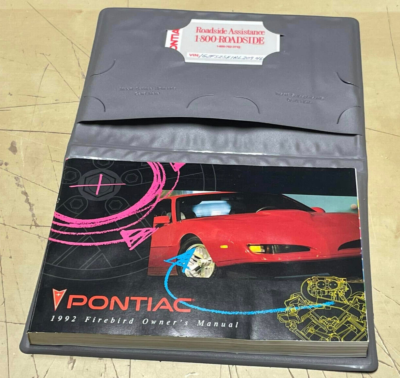 Vintage Original 1992 Pontiac Firebird Owner's Manual Warranty