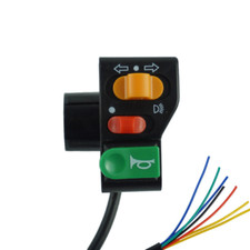 2xMotorcycle 7/8inch 22mm Handlebar Horn Turn Signal Head Light Beam Kill Switch