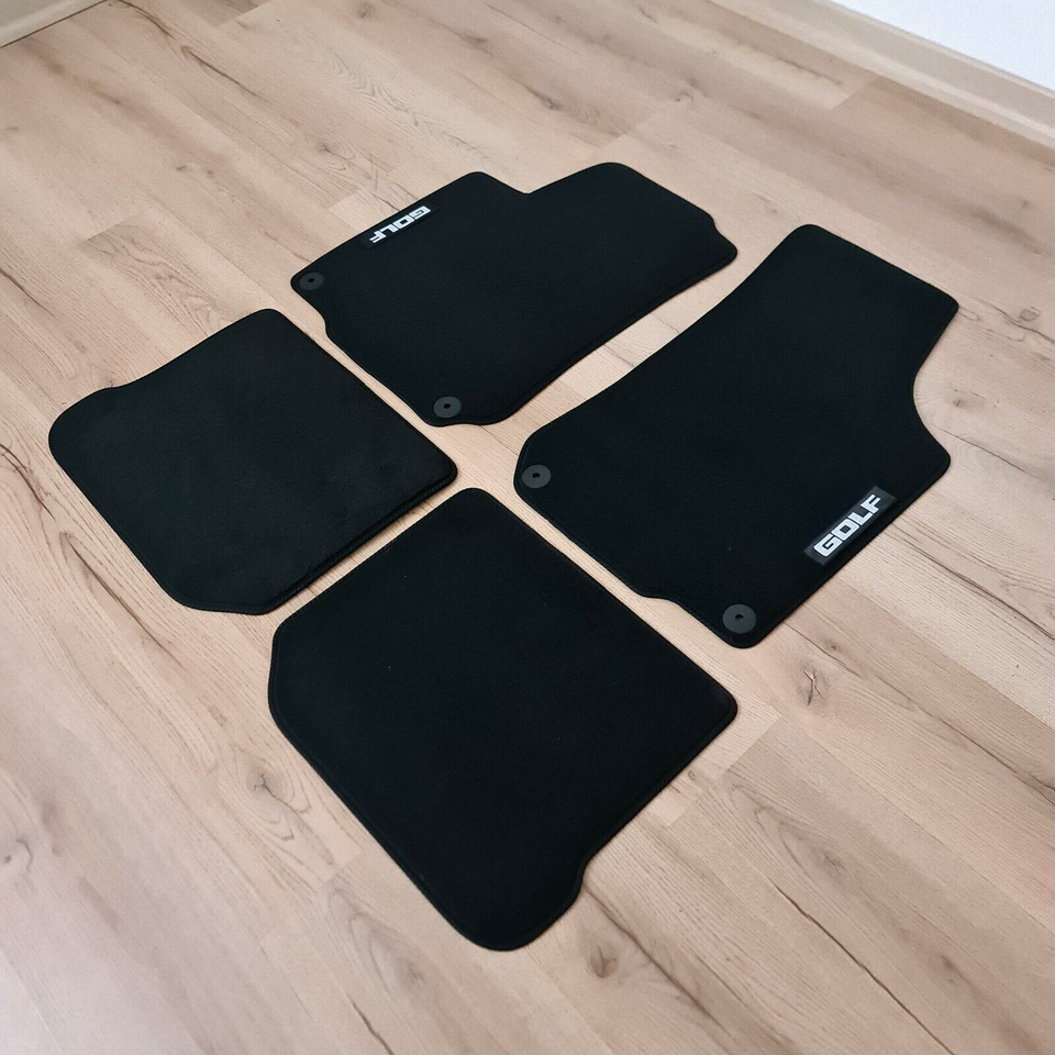Car Floor Mats Velour for VW Golf MK4 Waterproof Black Rugs Carpet Auto ...