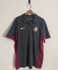 Florida State Seminoles Nike Dri Fit Polo Shirt Gray Garnet Golf Mens XL Classic