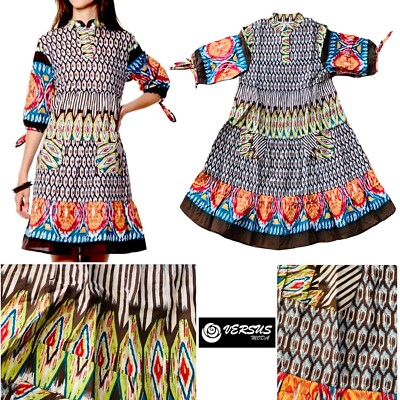 Vestito Mini Caftano Cotone 100% Etnico Donna Woman Kaftan Dress