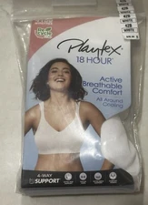 New Bra Playtex 18 Hr Active Breathable Comfort WF White US4159 42B