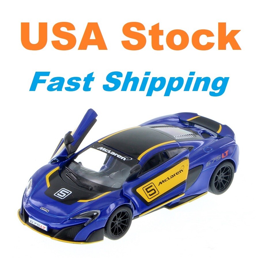 McLaren 675 LT, Kinsmart, Racing Car, Diecast Model Toy Car, 5
