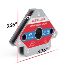 YESWELDER 4-Pack 50LB Welding Magnets - Heavy Duty Magnetic Holders