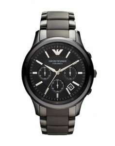 emporio armani watch ceramica black
