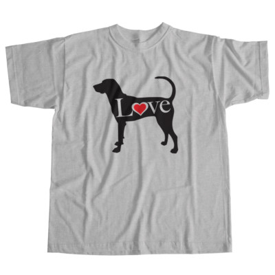 Adult T-Shirt Graphic Tee Shirts Love Treeing Walker Coonhound English Dog Pet