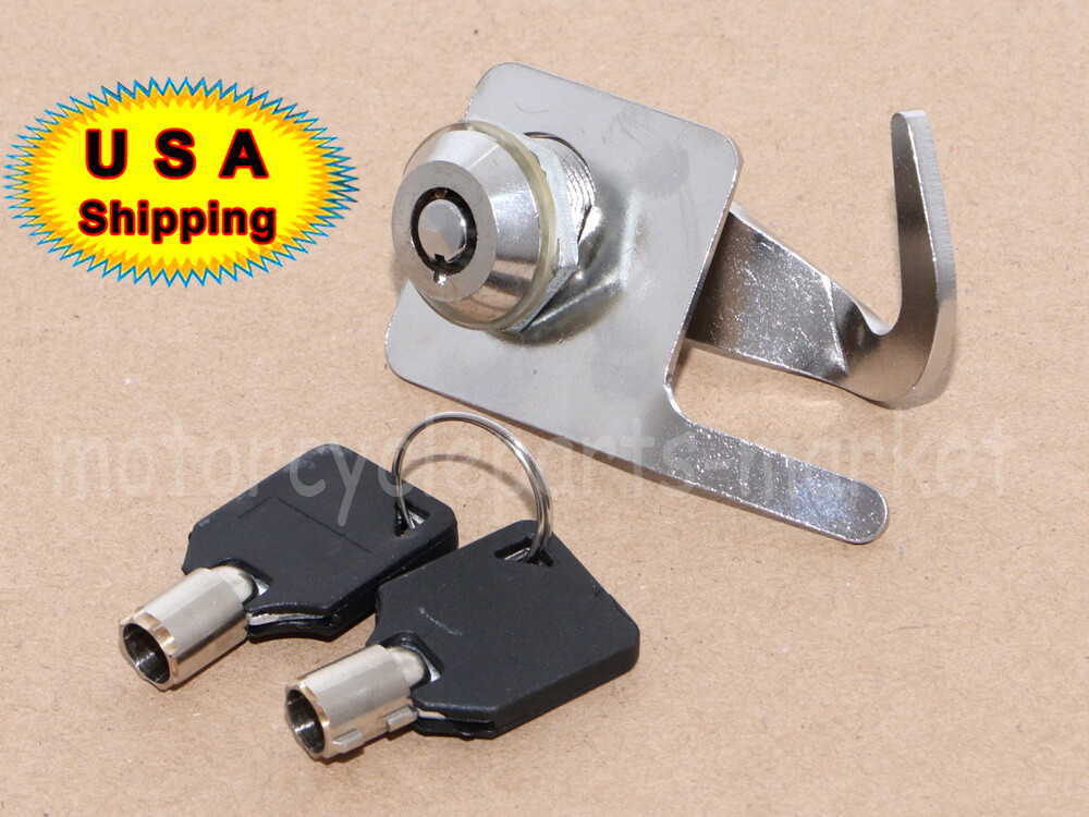 Motorcycle Chrome Saddlebag Lock & Key Kit For Harley 92-13