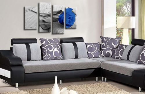Blumen Wandbild Rosa Rose Wohnzimmer Gerahmt Split Leinwand Bild Blume Set 3 - Bild 17 von 48