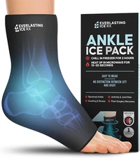 Ankle Ice Pack Wrap for Swelling, Reusable Foot Ice Pack Wrap - Cold Compression