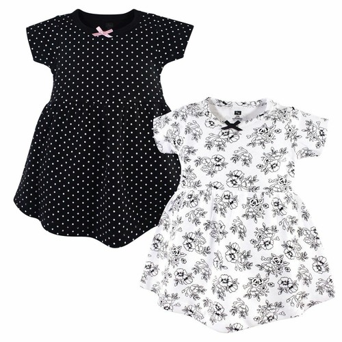 Hudson Baby Toddler Cotton Dress, Toile, 2-Pack - 第 1/2 張圖片