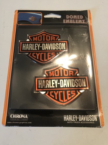 Adesivo Cromato Emblemz Per Barra O Stemma Harley-Davidson - Decorazione Autoadesiva, Made In USA