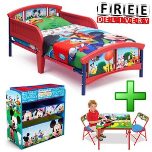 Boy Bedroom Furniture Set Toy Organizer Kid Child Toddler Bed Table Chairs New Ebay