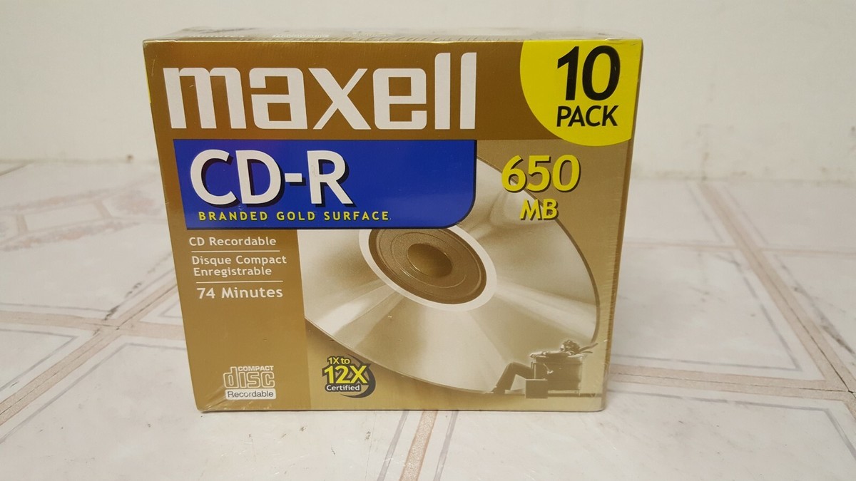 Maxell CD-R Compact Discs Recordable 650 MB 74 Min with Cases Box